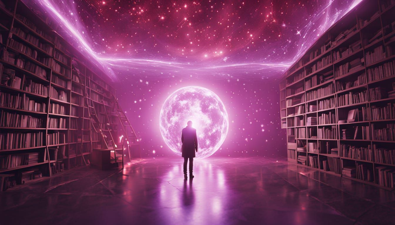 A Cosmic Library of Celestial Wisdom, Floating in the Heart ...