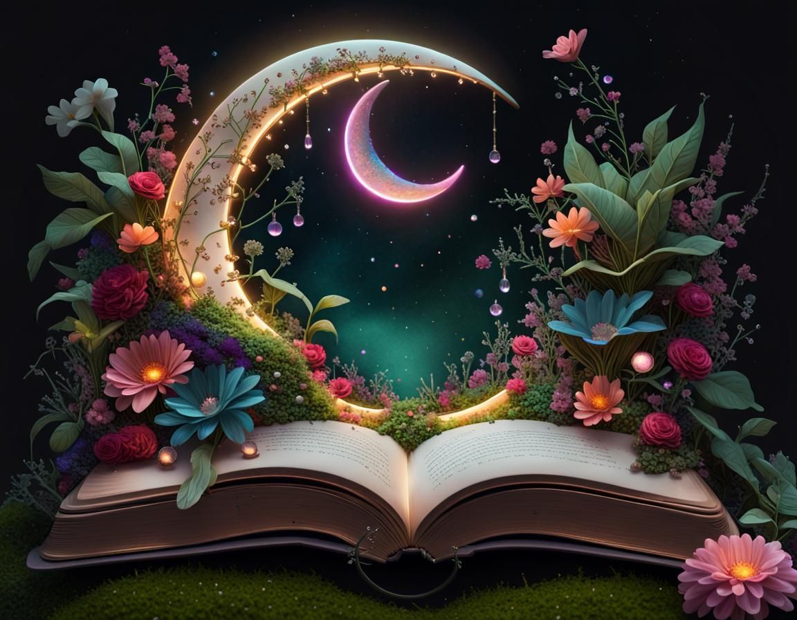 Celestial Garden in an Open Book