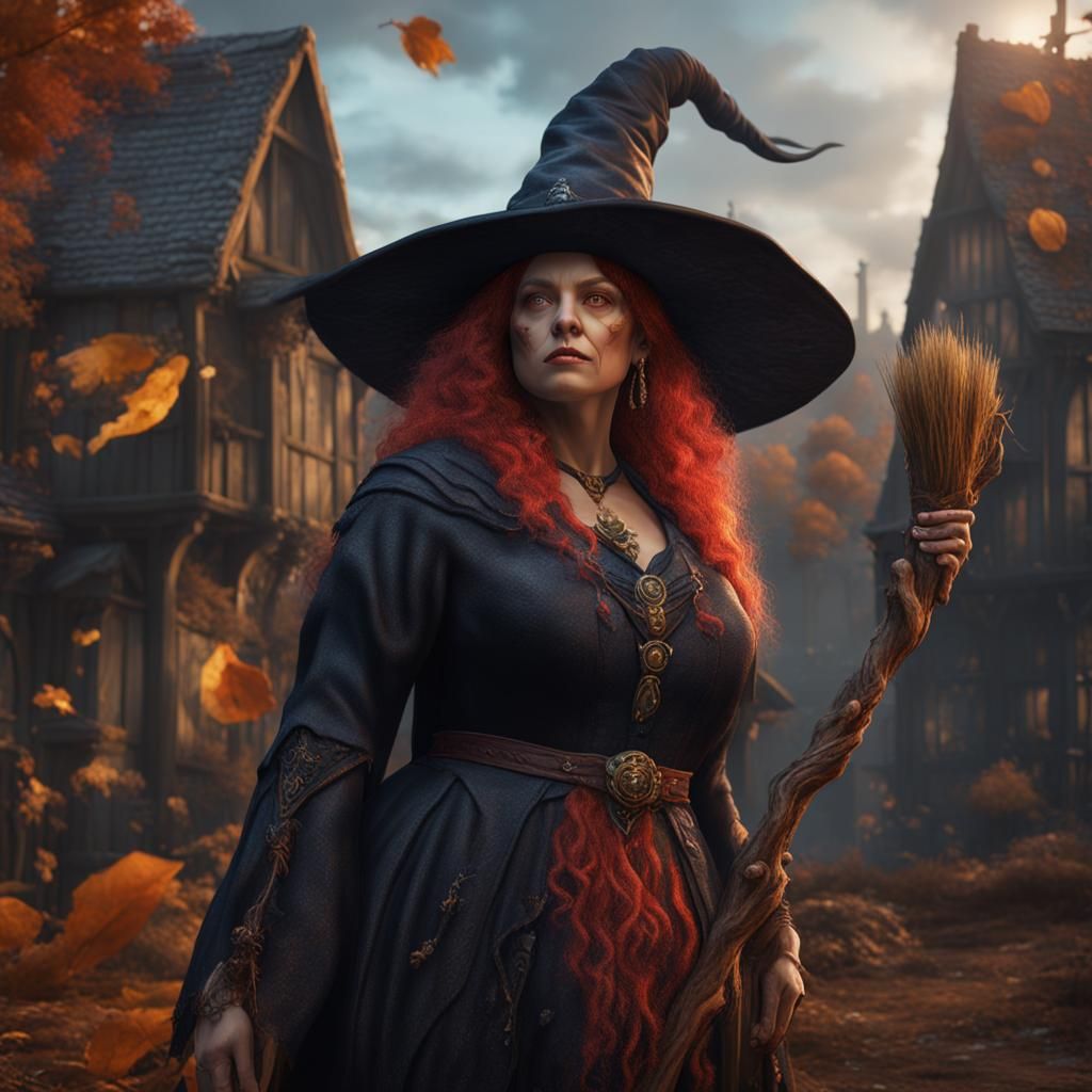 Sultry Witch Revealed in Hyperrealistic Portrait