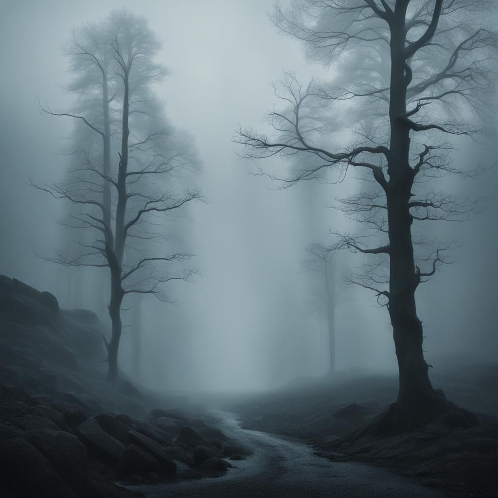 Ethereal Landscape in Dark Romantic Style