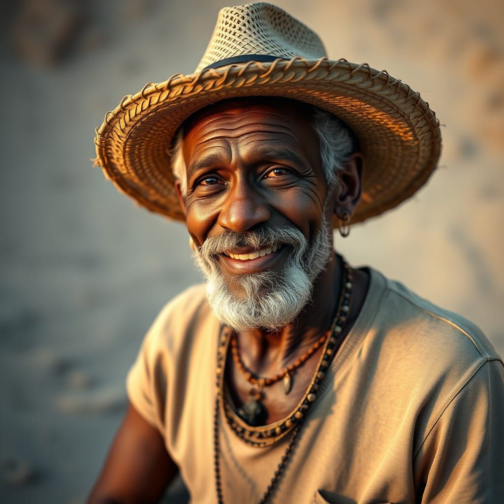 Desert Sage: A Detailed 3D Character Portrait