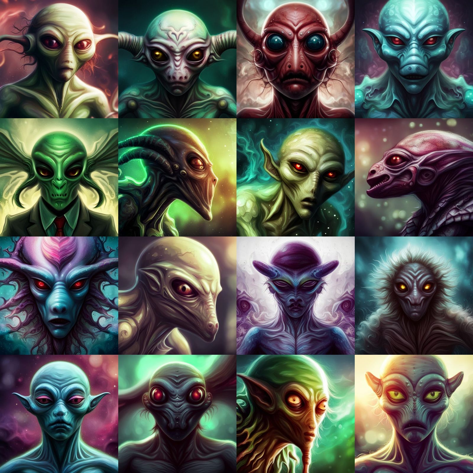 Ethereal Grunge Alien Close-Up