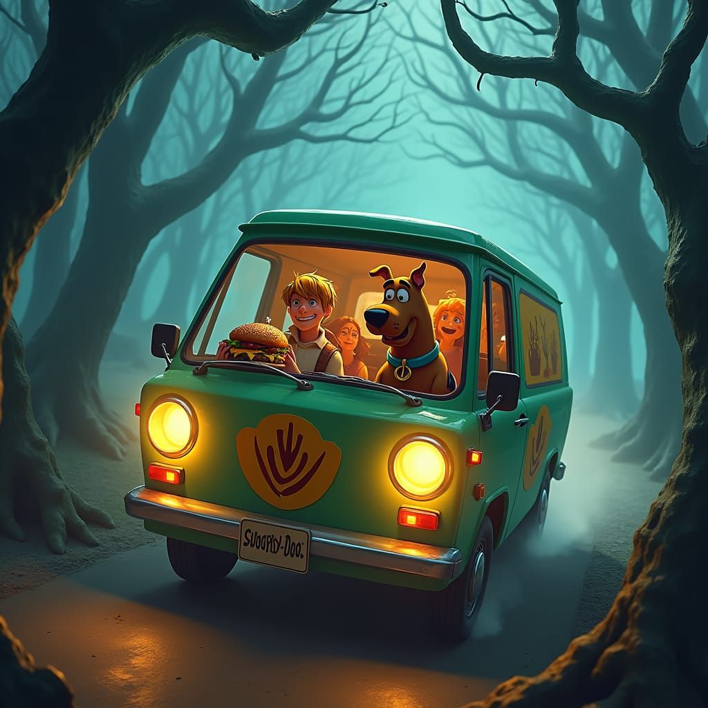 Far-Out Friends Fleeing Monsters in a Psychedelic Mystery Ma...