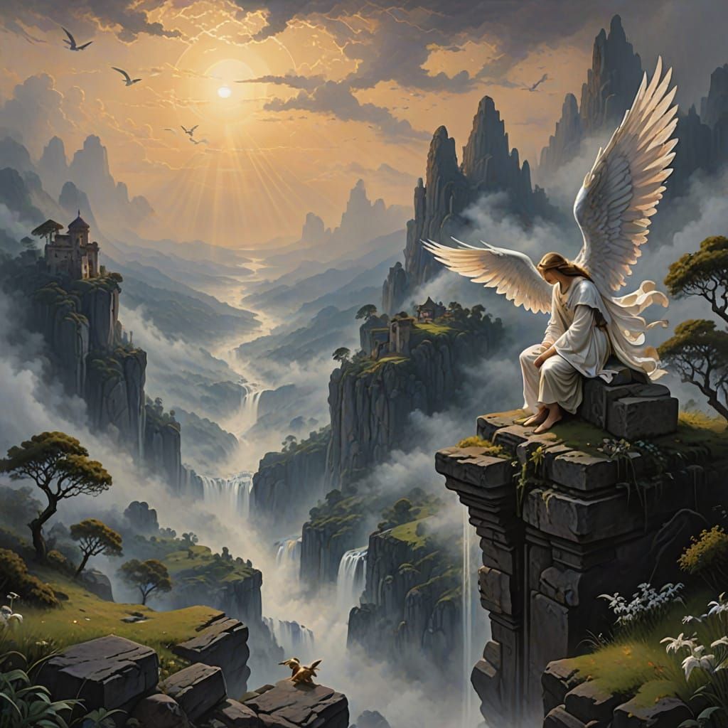 Wings of Angels Descending Sorrow Mists (7 likes)