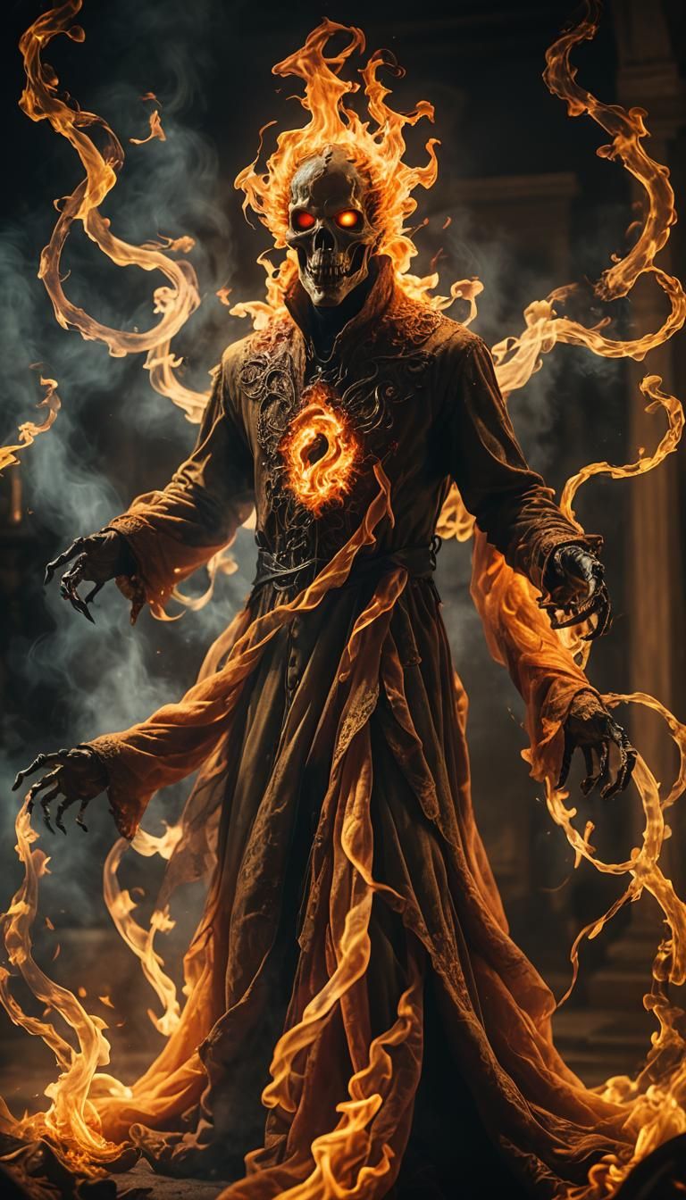 Ethereal Fire Spirit in Haunted Mansion