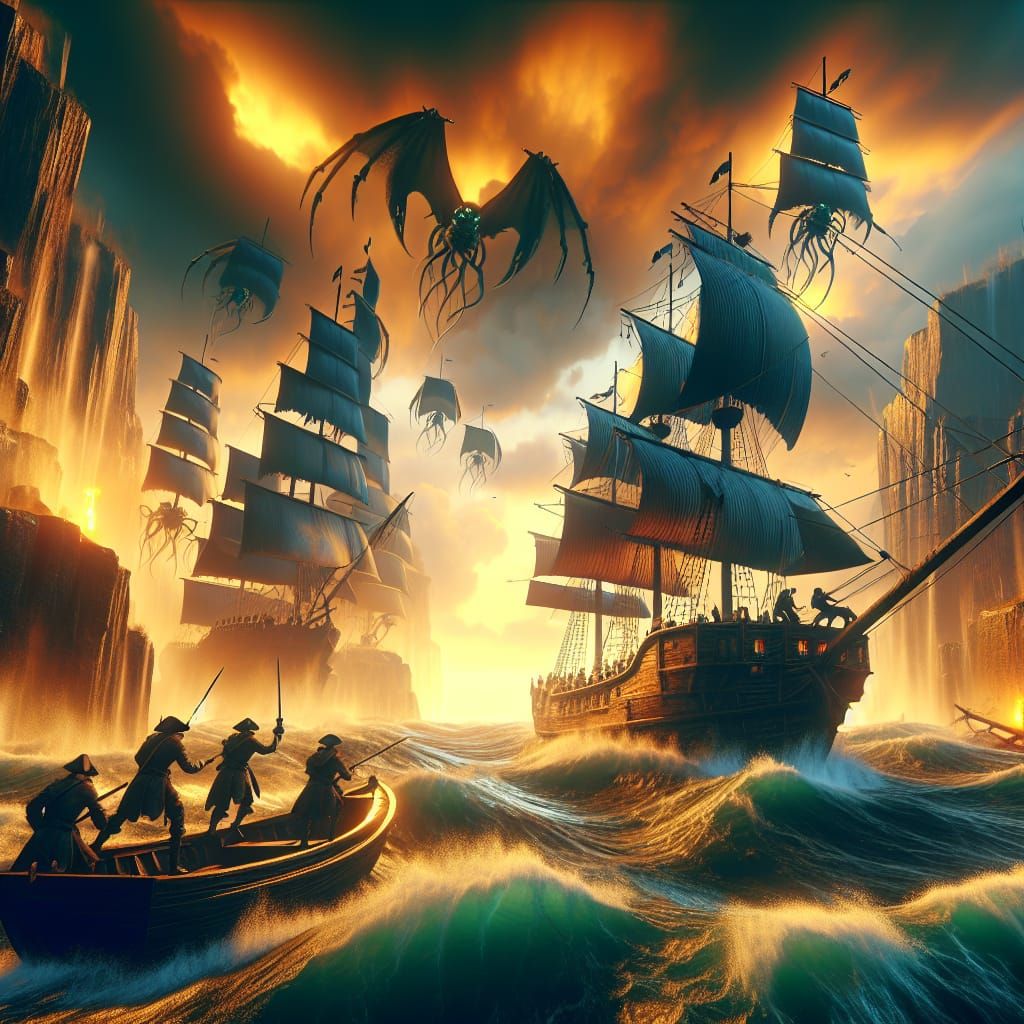 Surreal Pirates Embark on Daring Rescue in Late 19th-Century...