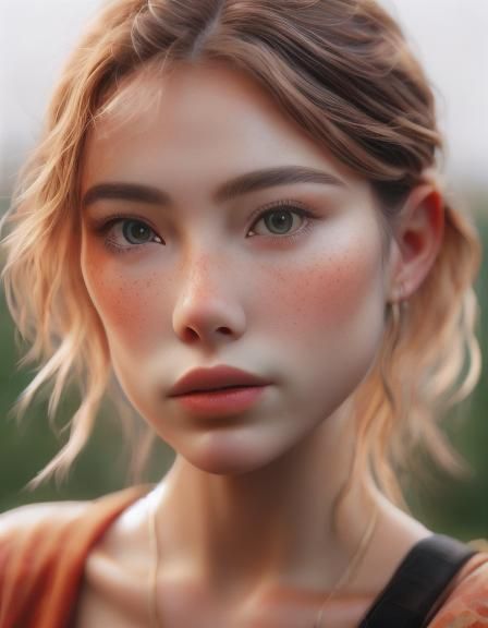 Semi-Realistic Portrait in DSLR-Style Macro Photography