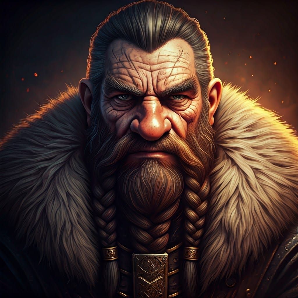 Grizzled Gruff Dwarf Warrior