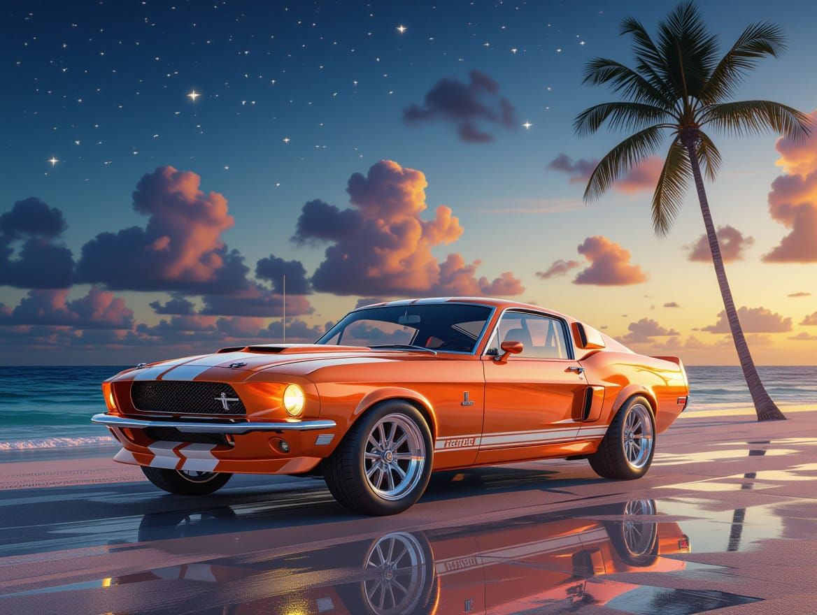 1971 Shelby GT 500 in Art Deco Style