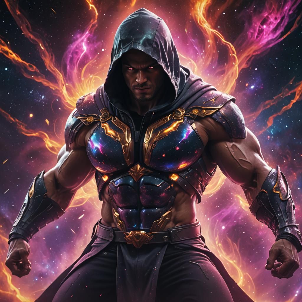 Cosmic Warrior in Eternal Galaxy