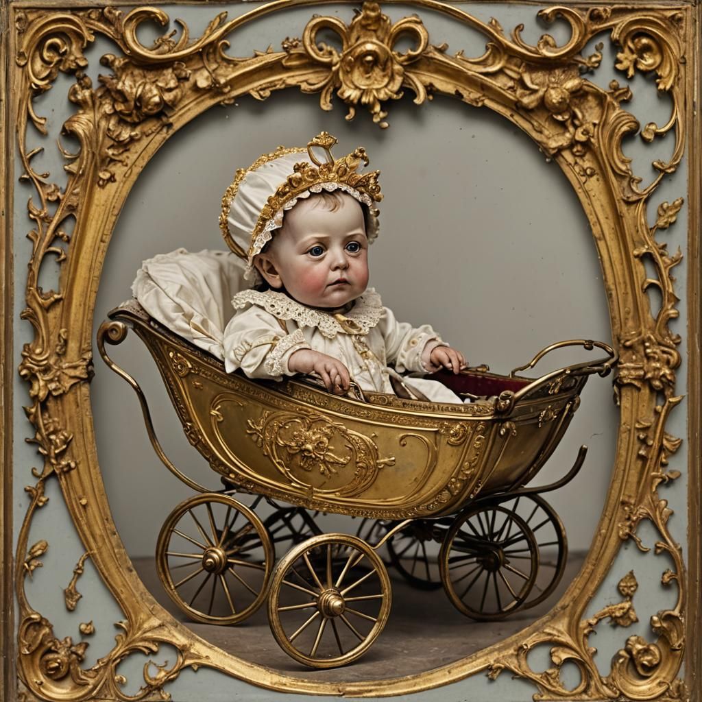 Disfigured Baby in Victorian Carriage: A Gothic Horror