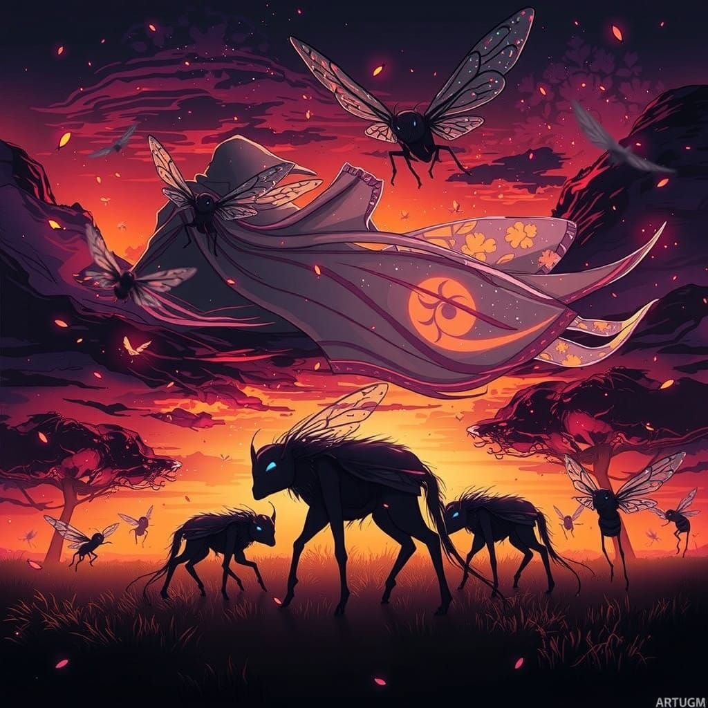 Majestic Firefly in Whirlwind of Wonder