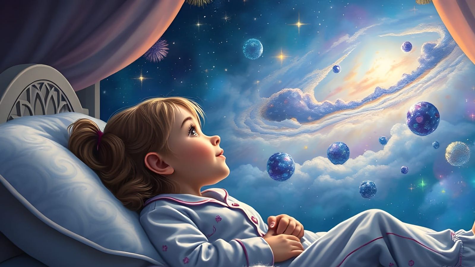 Dreamy Night Sky in Whimsical Realism
