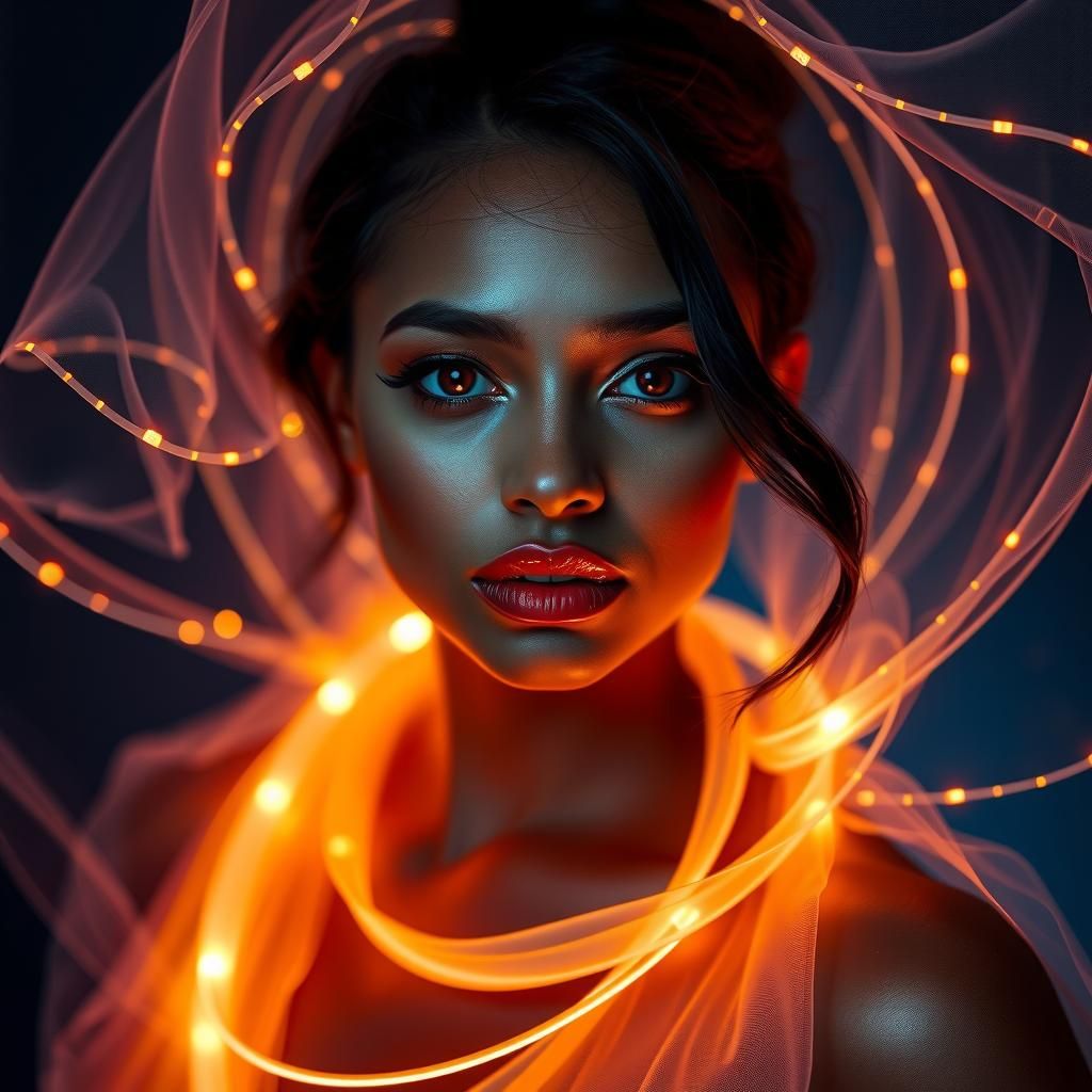 Glowing Ballerina in Ethereal Light