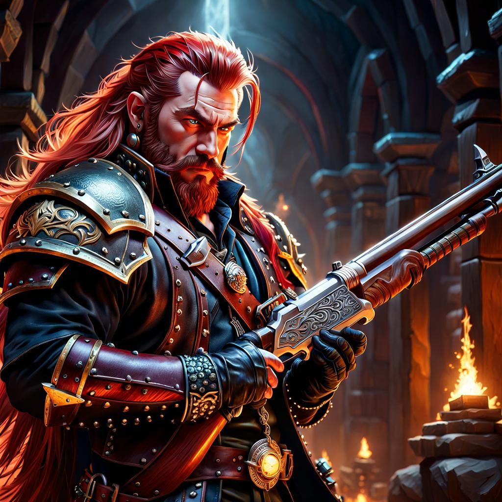Dwarven Gunslinger in a Vibrant, Atmospheric World of Warcra...