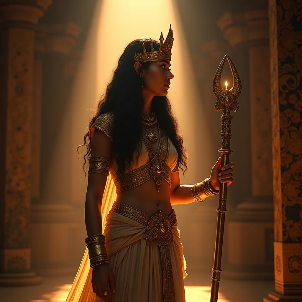 Mysterious Queen Semiramis in Ancient Assyro-Medieval Attire