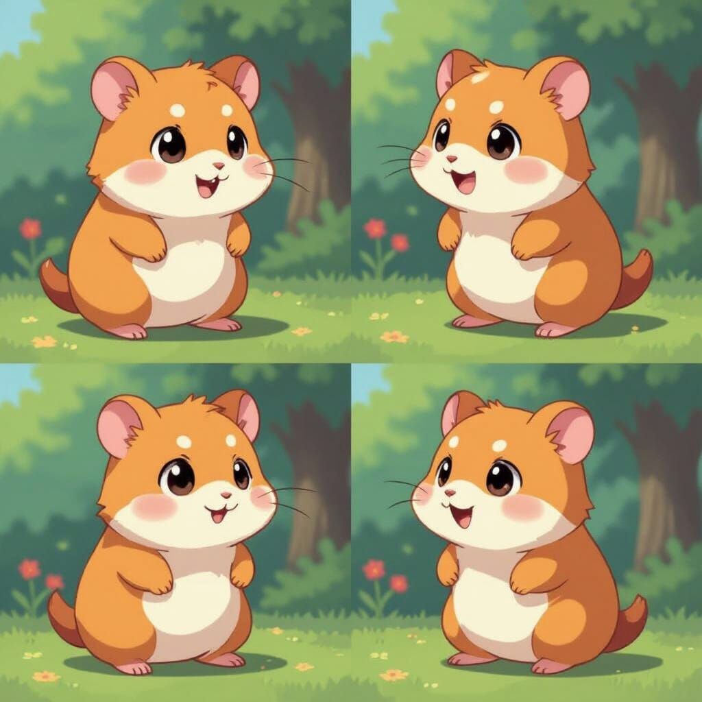 Cute Hamster Sprite Set Inspired by Hamtaro