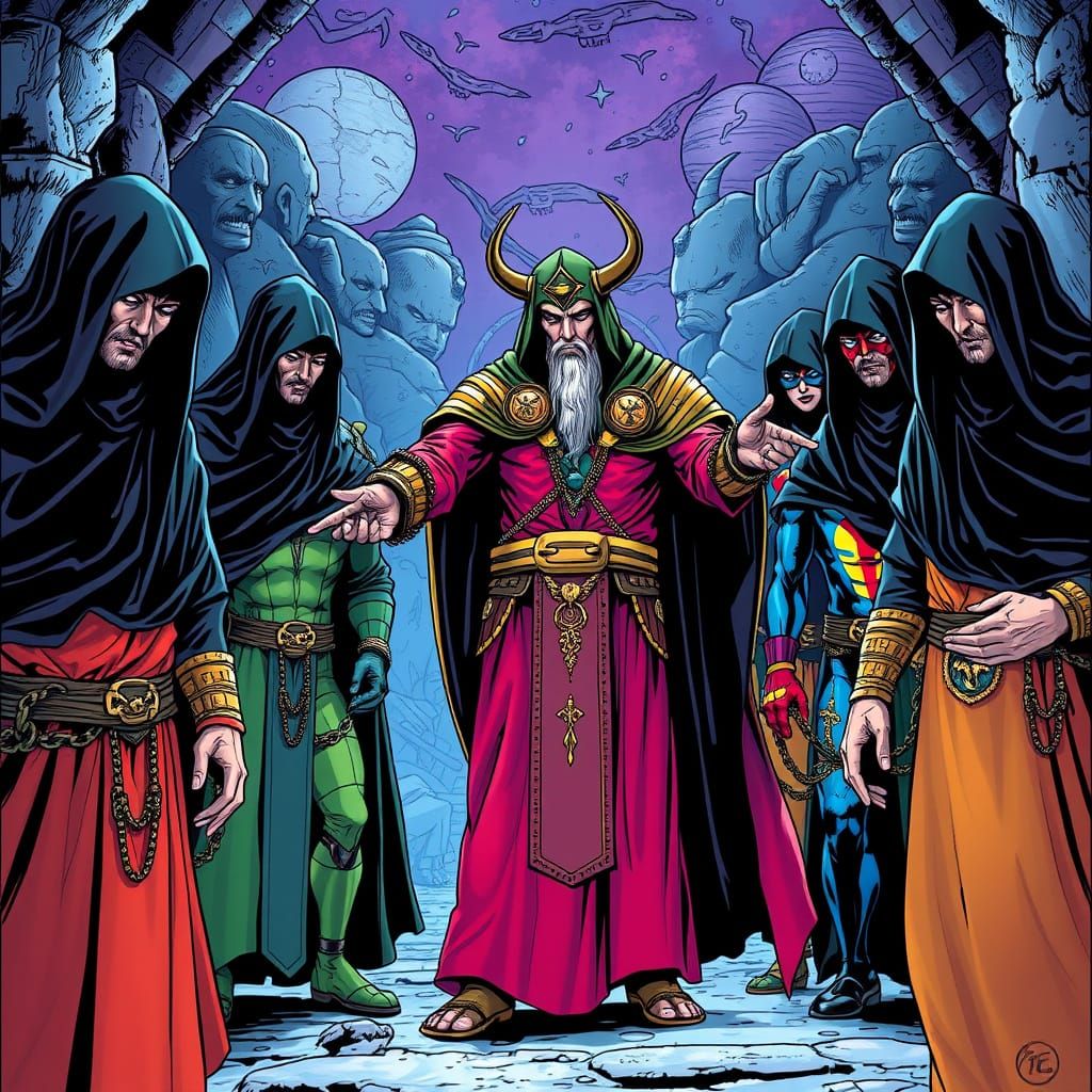 Thoth Directs Executioners to Escort Chained Superheroes fro...