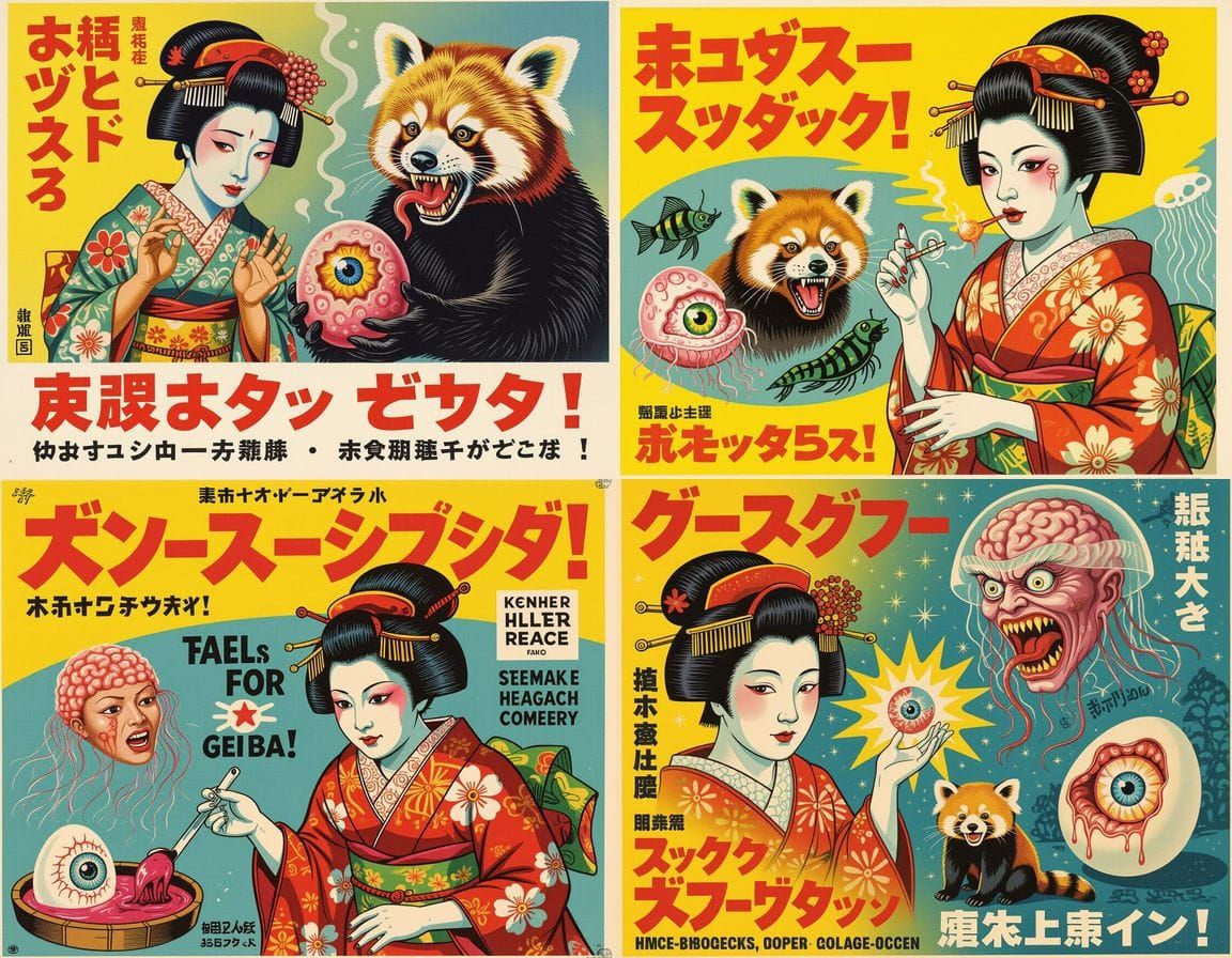 1950s Movie Poster: Mutant Geisha Horror