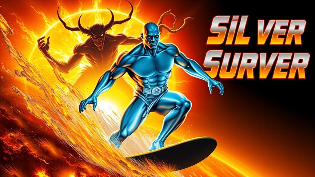 Cosmic Silver Surfer Rides Solar Flare
