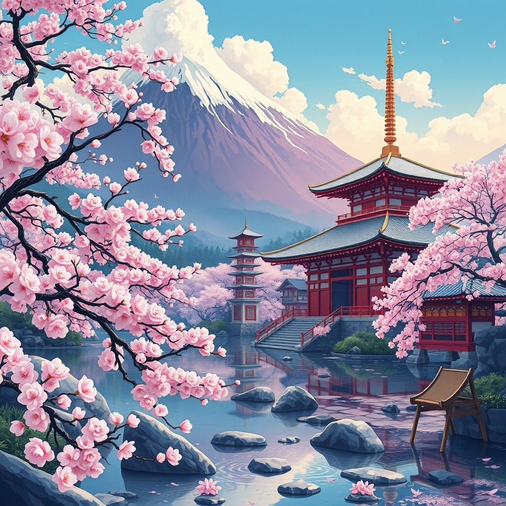 Traditional Asuka Period Japan in Vibrant Anime Key Visual S...