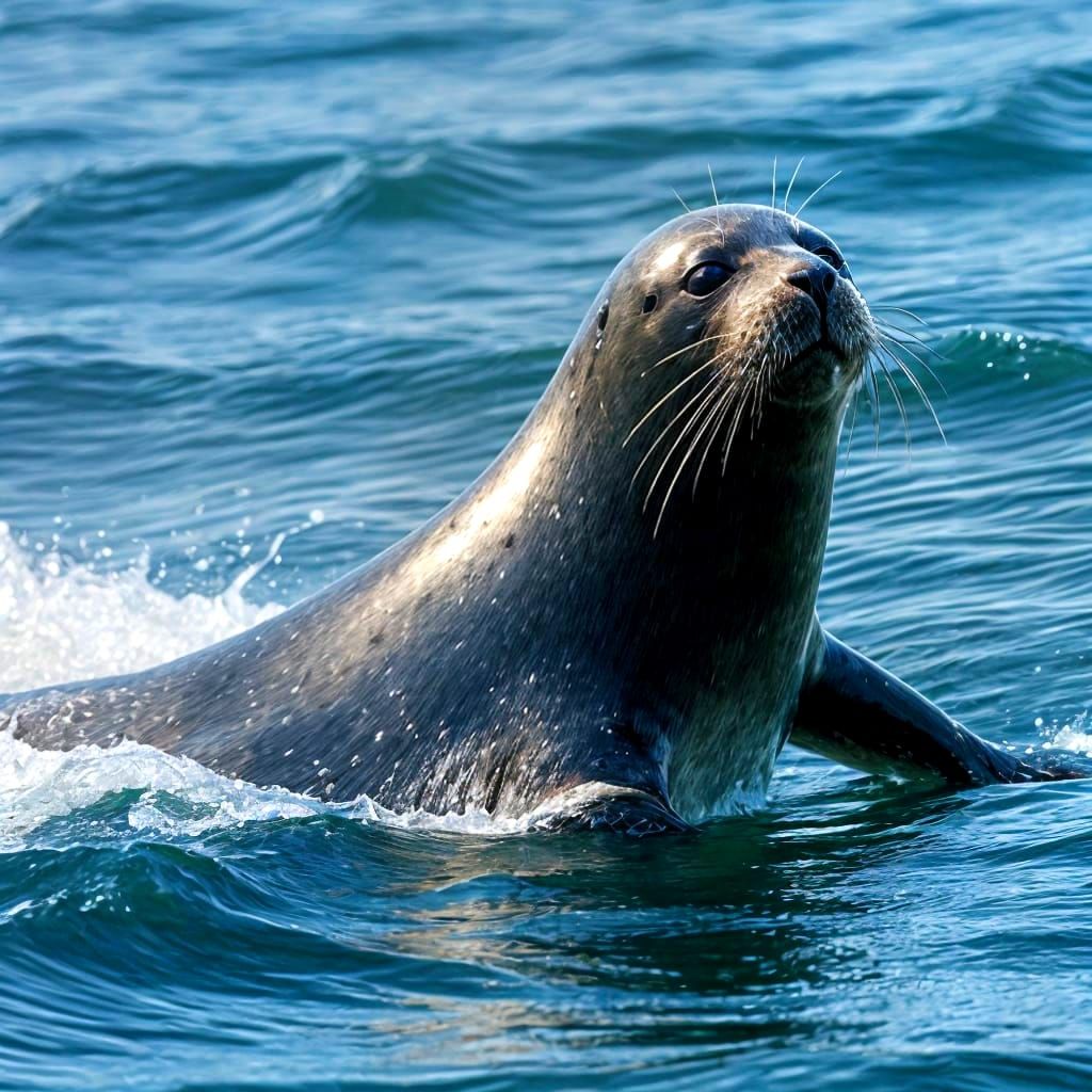 Seal Captures Fish in Natural Habitat