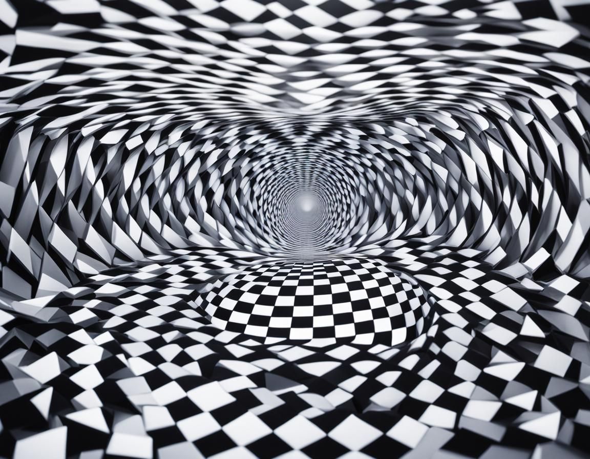 Optical Illusion of a Giant Origami Torus in a Maze of Mirro...