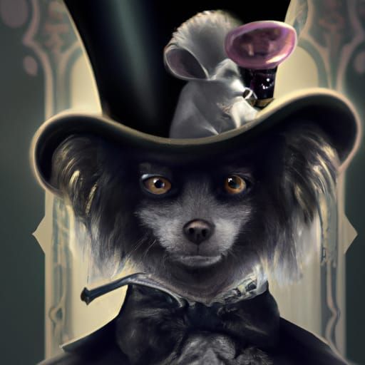 Stunning Pomeranian in Triadic Colors, Inspired by Artgerm