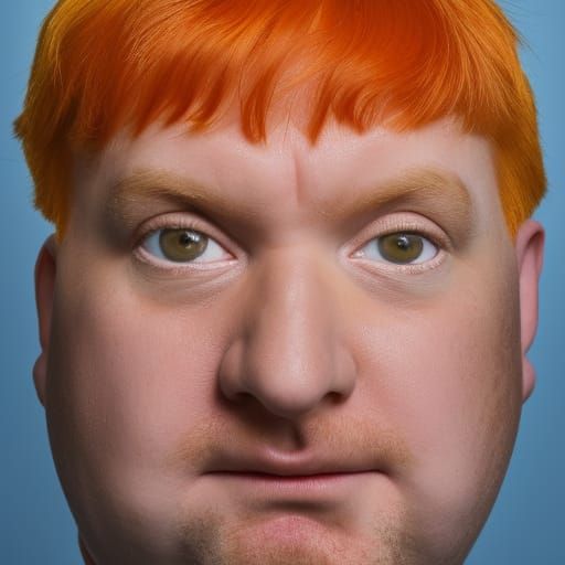 Charismatic Gay School Teacher with Vibrant Orange Hair