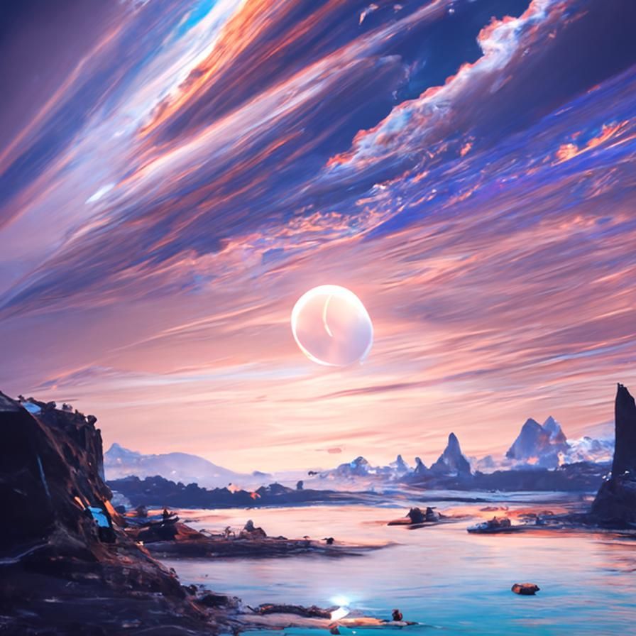 Surreal Cosmic Landscapes in Photorealistic Style