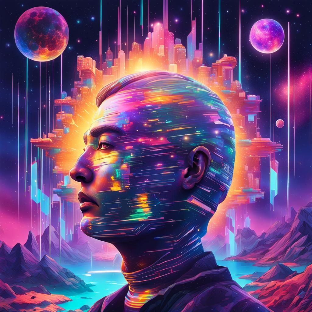 Cosmic Holograms of Glitched Out Social Media