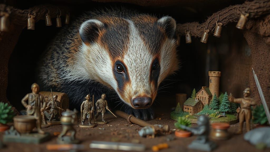 Wise Badger Crafts Miniature Historical Dioramas in Burrow
