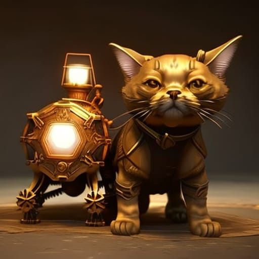 Steampunk Whimsy in Vibrant Tricolor