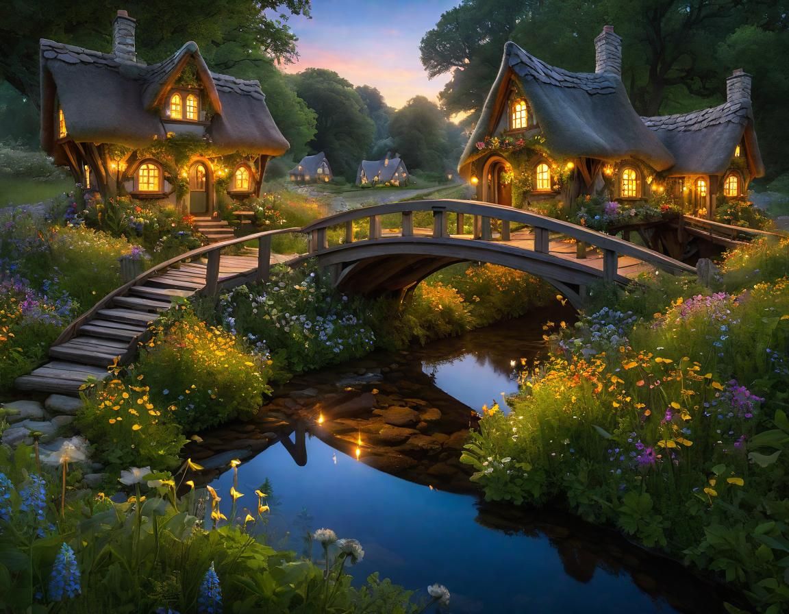 Whimsical Wonderland with Enchanted Fairy Village