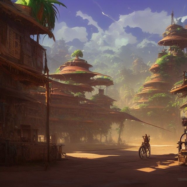 Hyper-Realistic Gerudo Outpost in Breath of the Wild Style