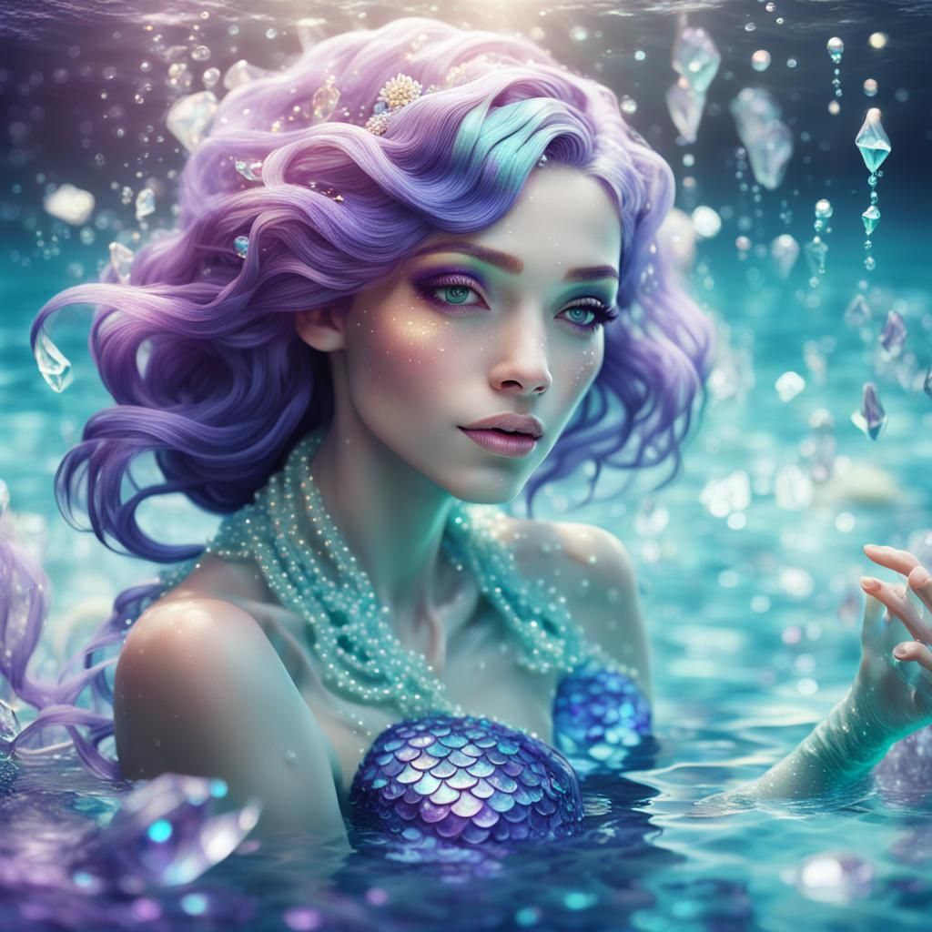Ethereal Aquatic Princess in Crystal Waters