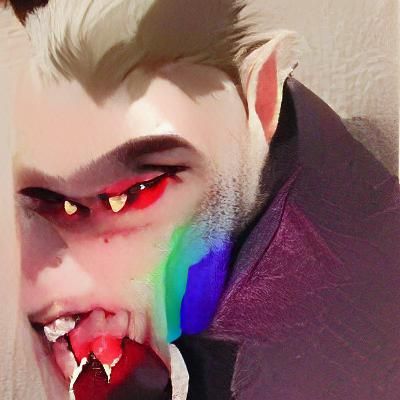 Ethereal Vampire Portrait in Midnight Elegance