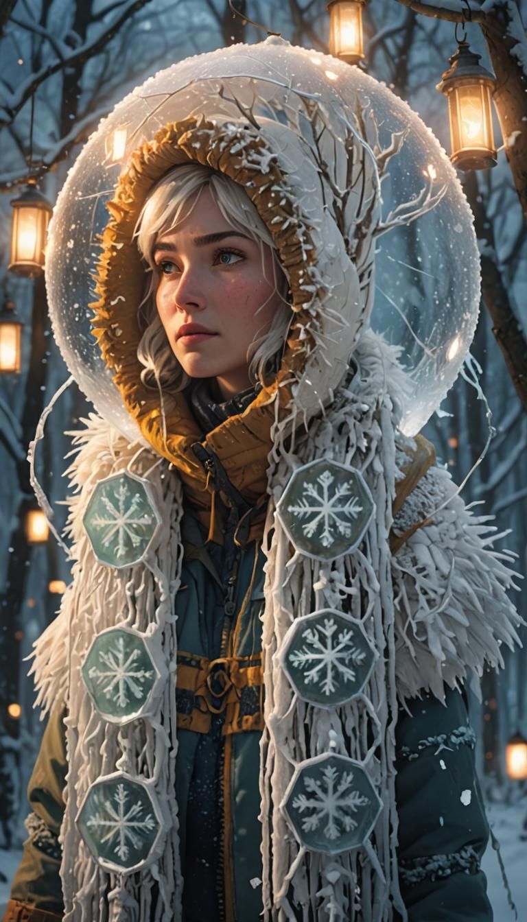 Snow Girl in a Frosty Winter Wonderland