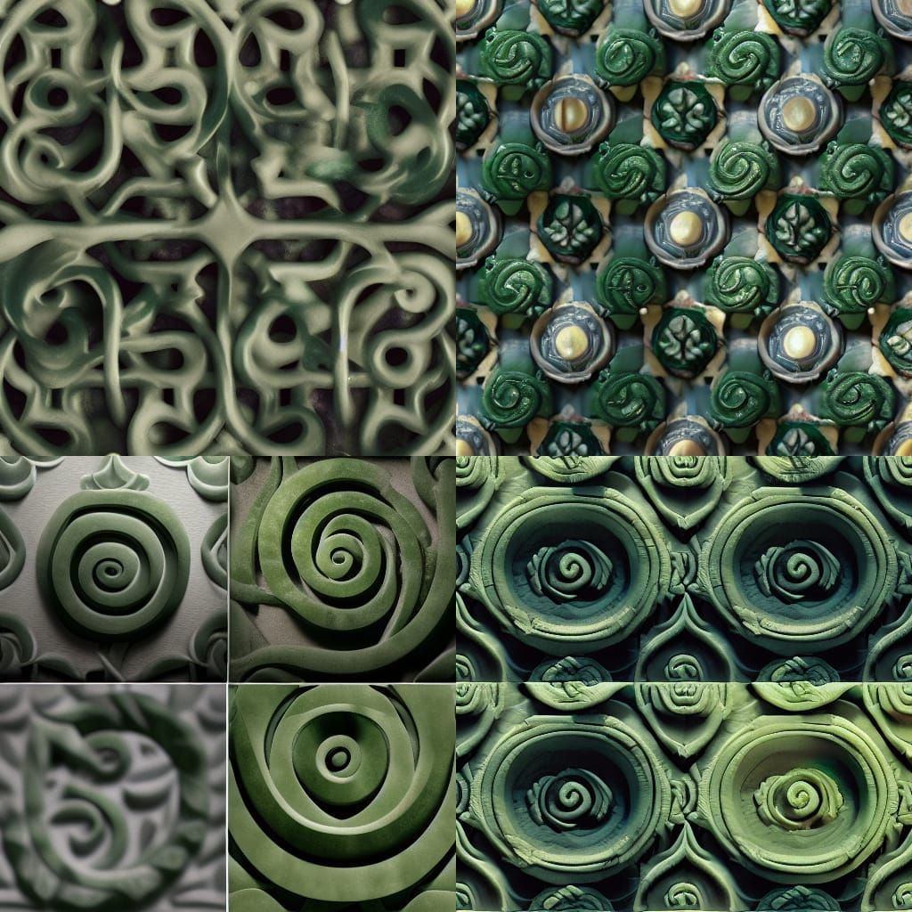 A Nature-Inspired Jade Tree Pattern in a Seamless Tile