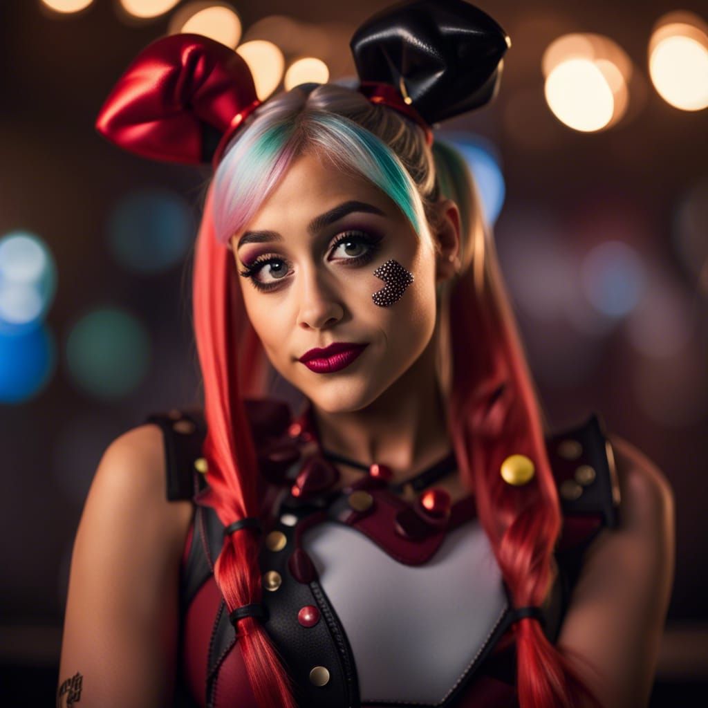 Ariana Grande in Harley Quinn Portrait, Canon DSLR Shot