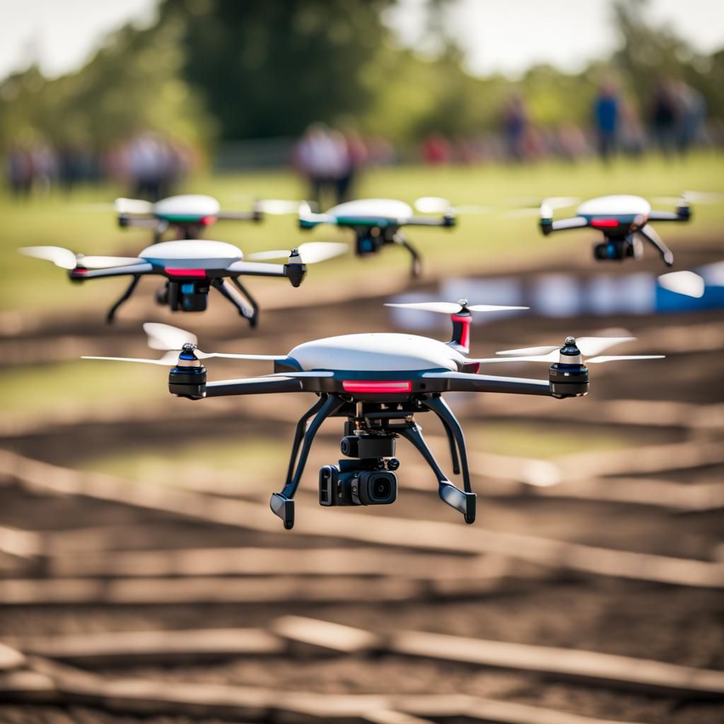 Drone Racing Action through a Thrilling Obstacle Course