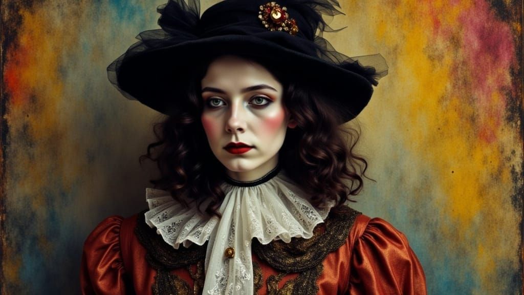 Moliere Portrait with Dramatic Lighting and Ornate Accents