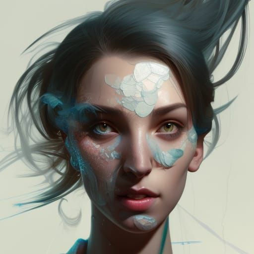 Glowing Portrait in Triadic Colors