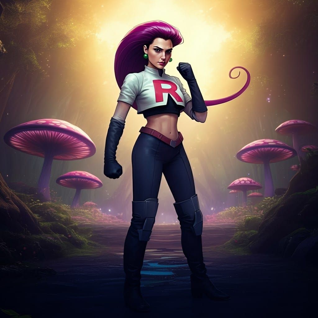 Gal Gadot playing Jessie from Pokemon.