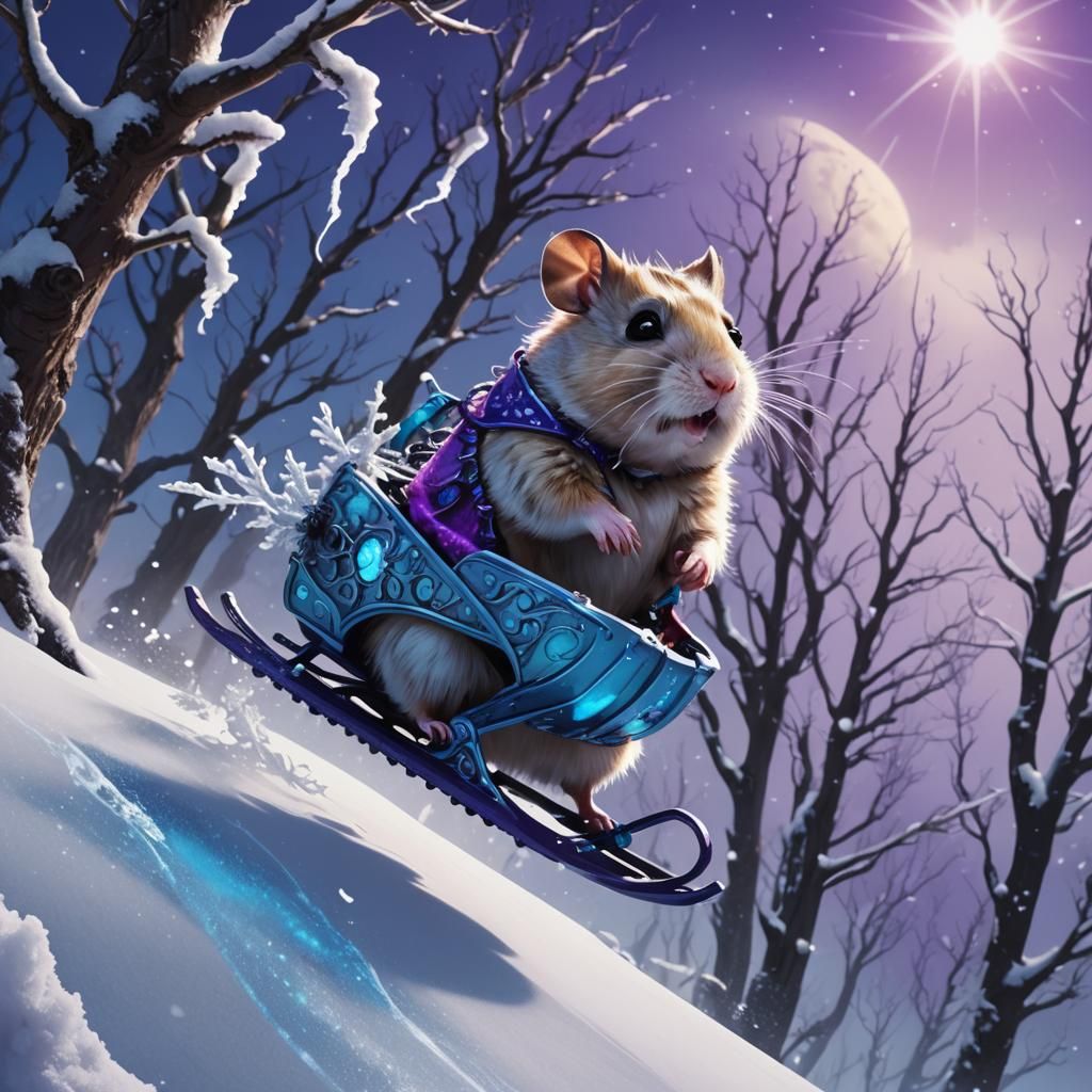 Eldritch Hamster Sledge Descends into Twisted Winter Wonderl...