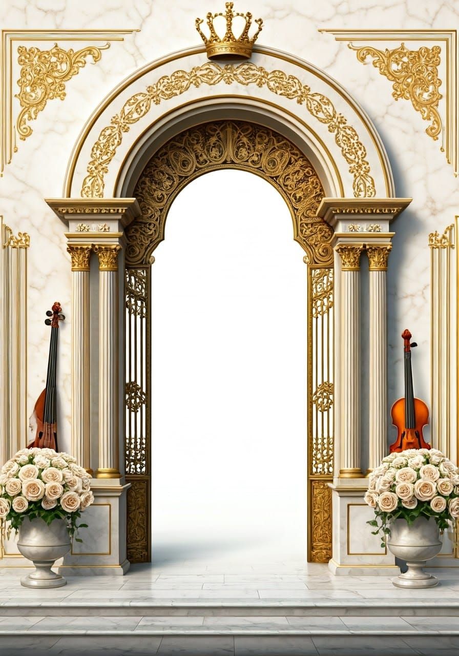 Luxurious Hasidic Title Page in 3D