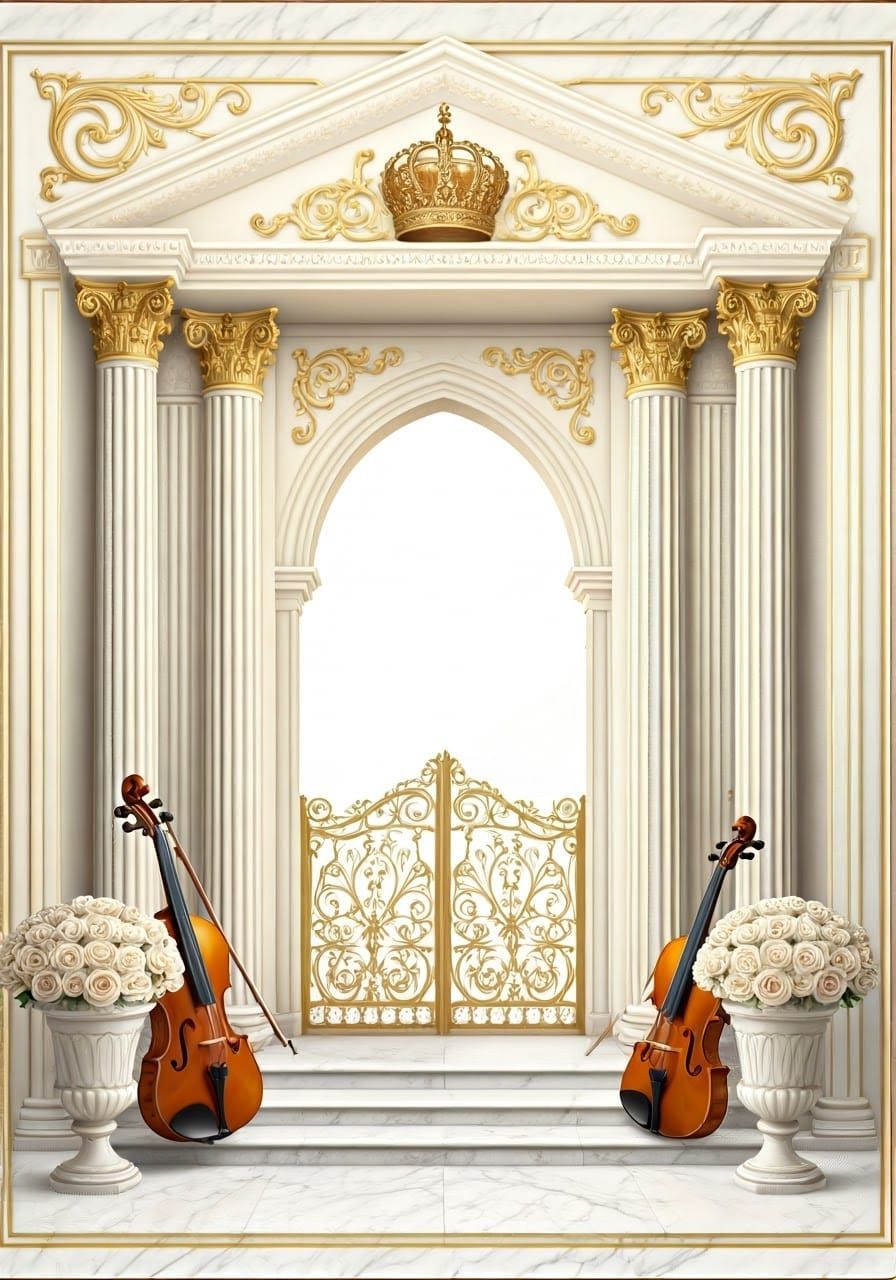 Luxurious Hasidic Title Page in 3D Design