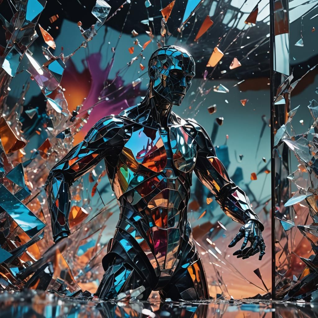 Surreal Mirror Portal to a Haunting Parallel Realm