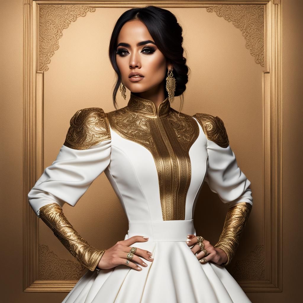 Becky G in Vintage Glamour as a Dark Gothic Goddess