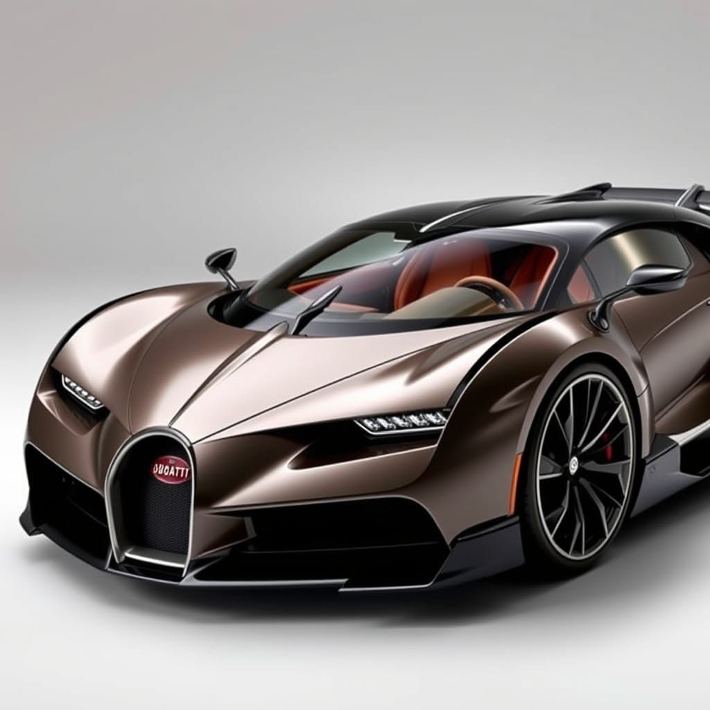 Luxury Hyper Sports Car in French Art Deco Futurism Style